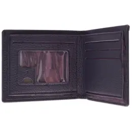 Slim Bifold Wallet Black Close Up